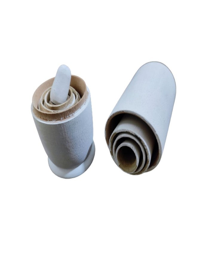 KraftYatra Wooden Unpainted Russian Matryoshka Nesting Dolls, DIY- Paint Your Own Dolls (Unpainted Dolls), Set of 5, 6 inch Stacking Toy | Return Gift - Image 3